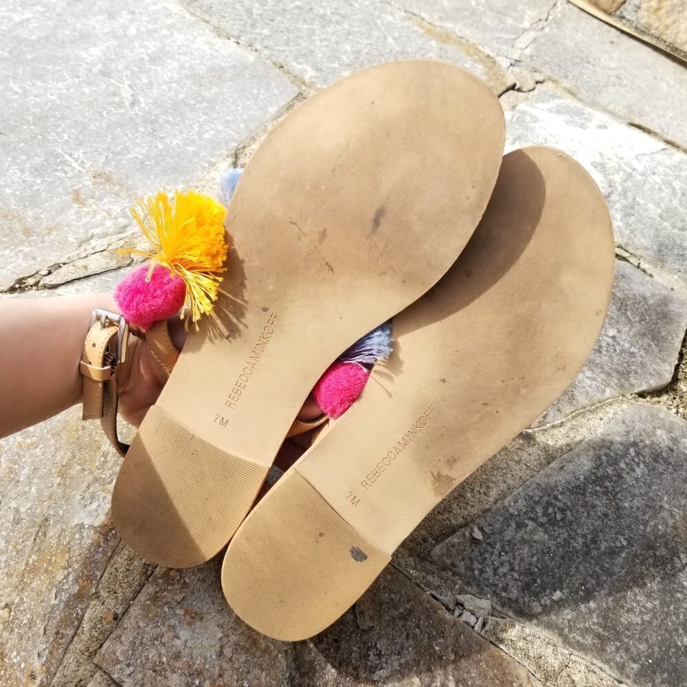 Rebecca Minkoff Estelle Studded Pom Pom Sandals 7 - Picture 11 of 13